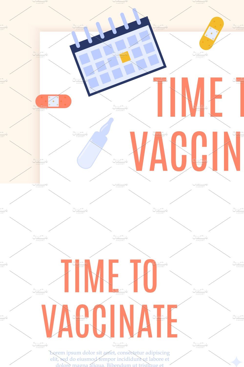 Vaccination concept poster pinterest preview image.