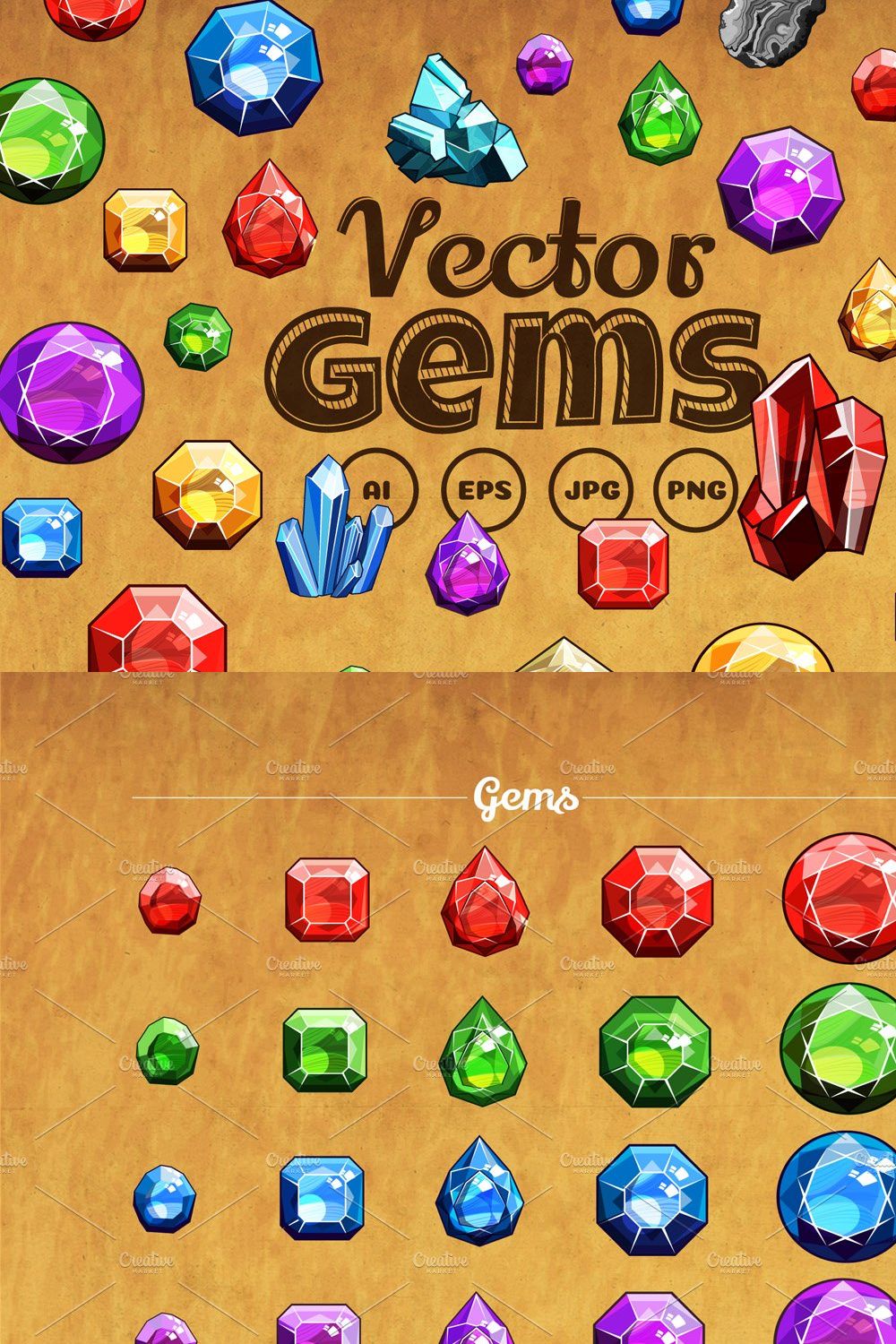 Vector Gems pinterest preview image.