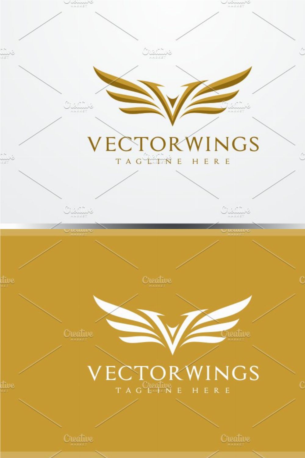 Vector Wings - Letter V Logo pinterest preview image.