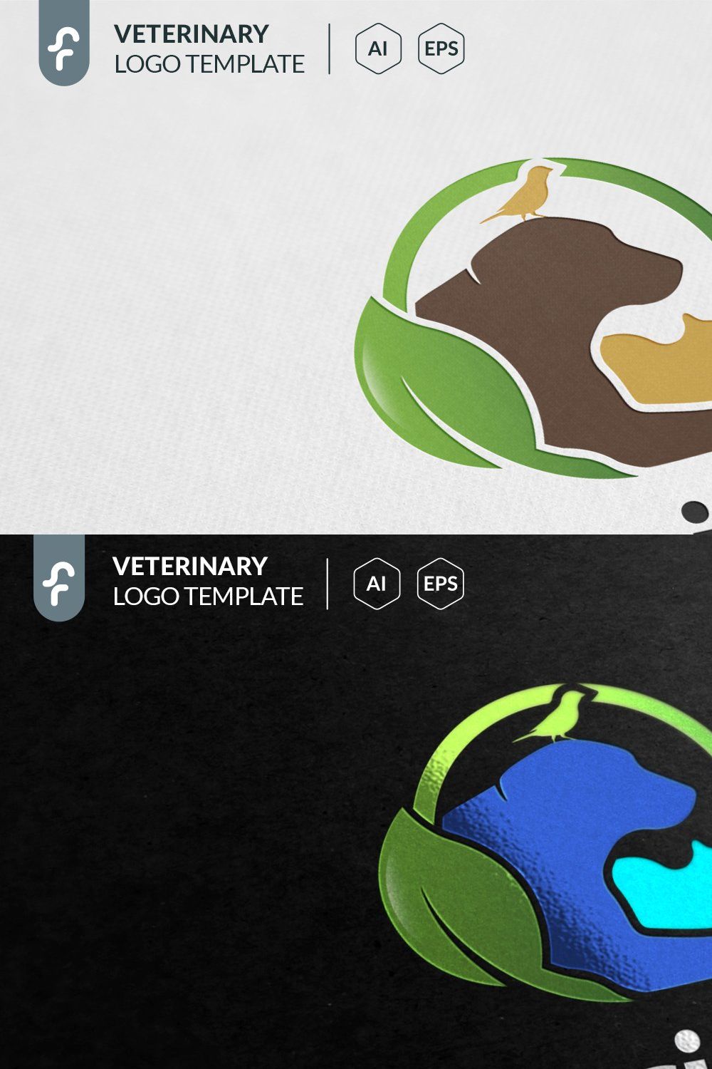 Veterinary Logo pinterest preview image.