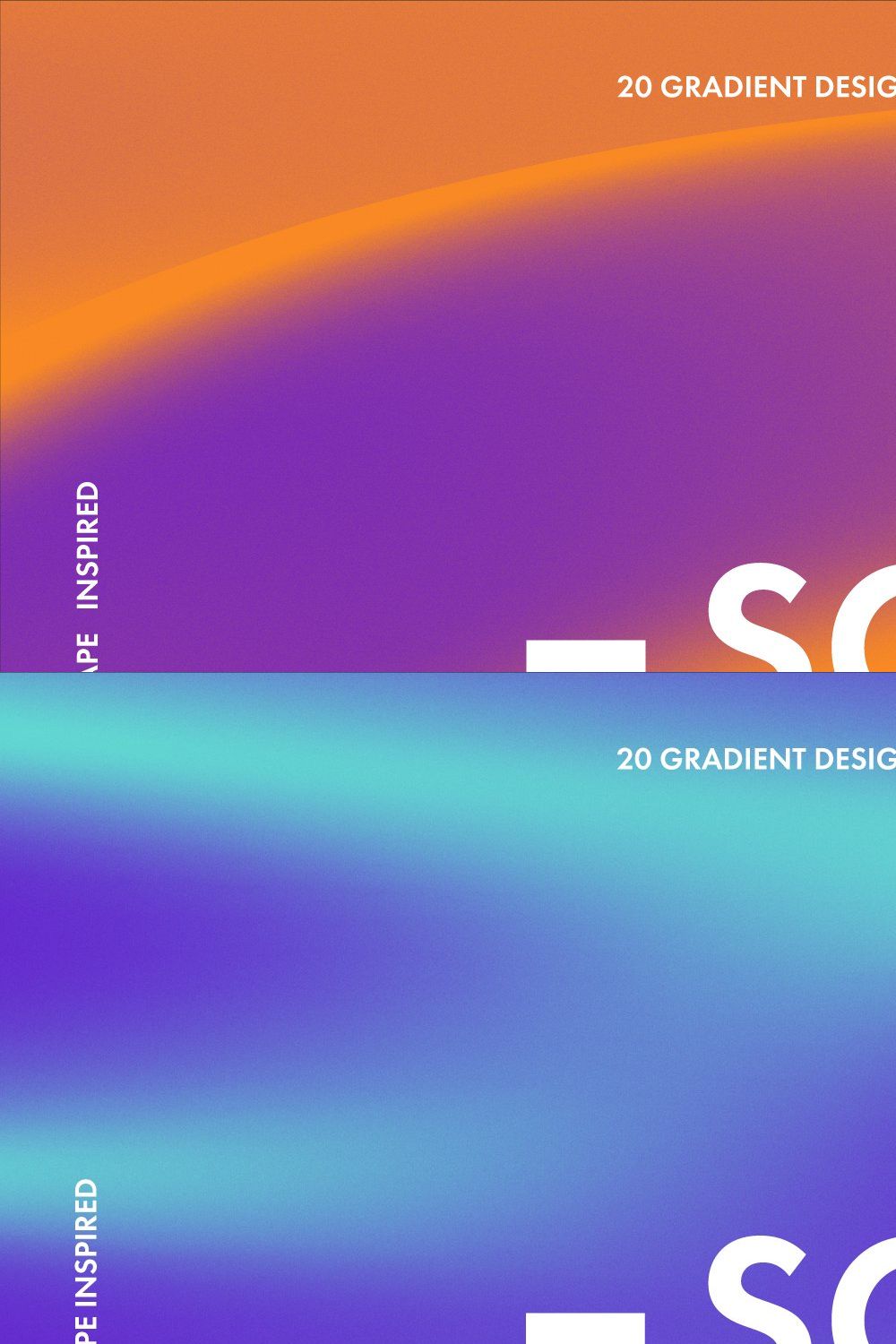 VIBRANT ABSTRACT GRADIENT TEXTURES pinterest preview image.