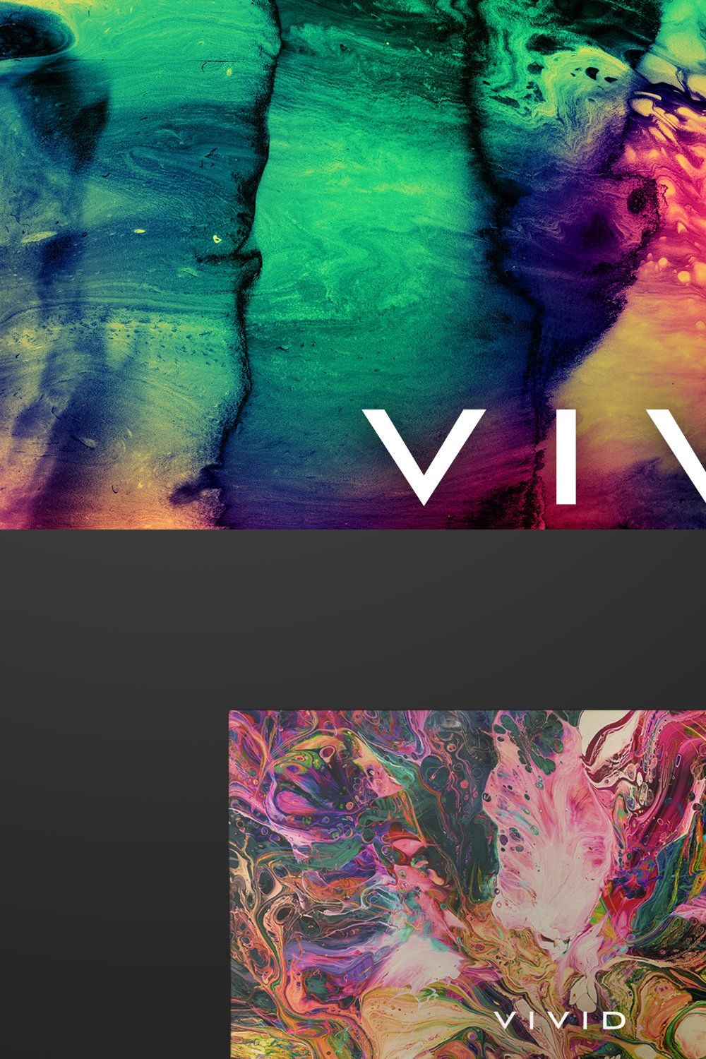 Vivid: Vibrant Ink & Paint Textures pinterest preview image.