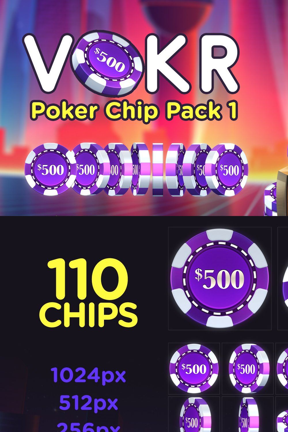 VOKR - Poker Chip Pack 1 pinterest preview image.