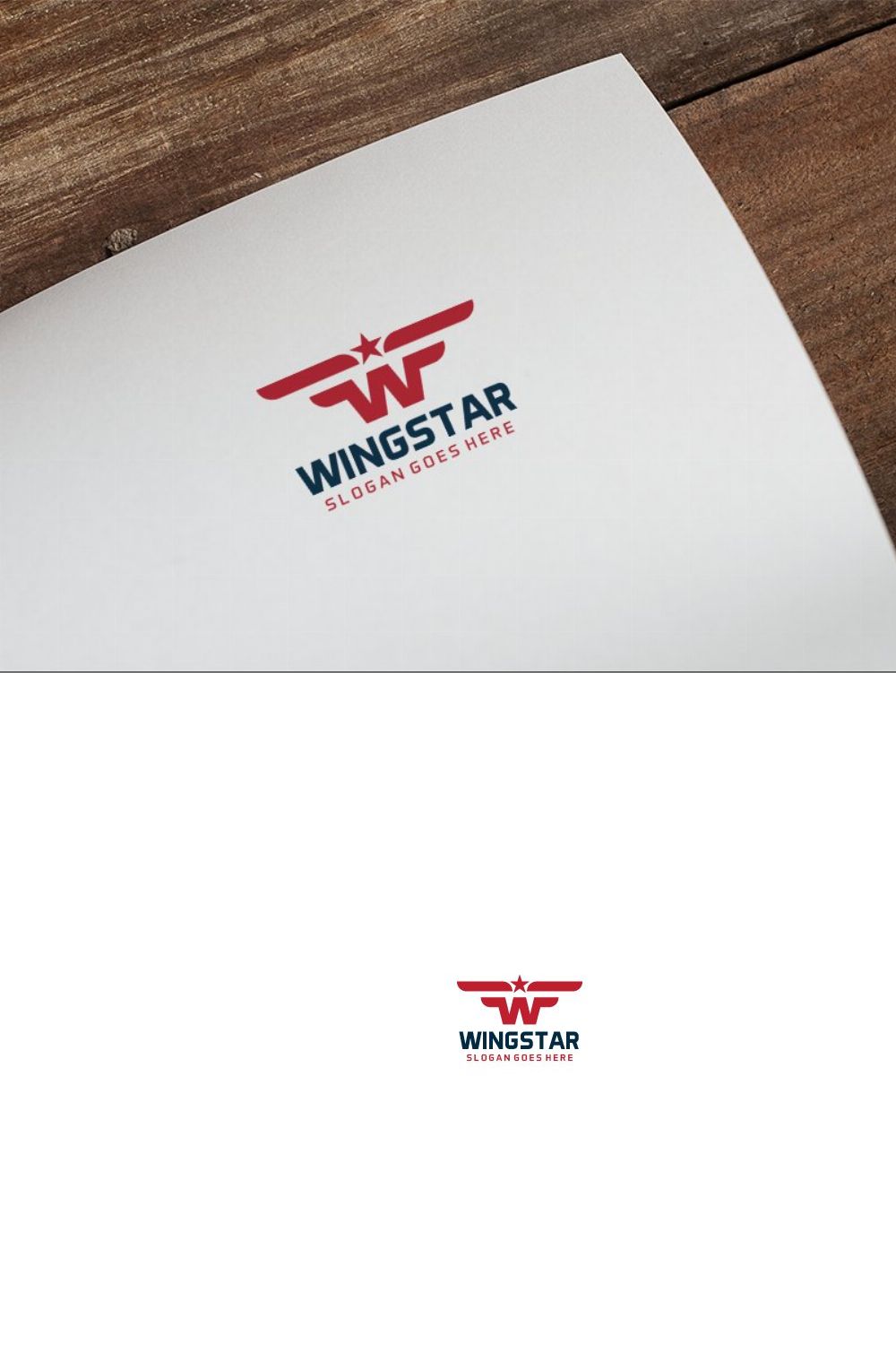 W Wings Letter Logo pinterest preview image.