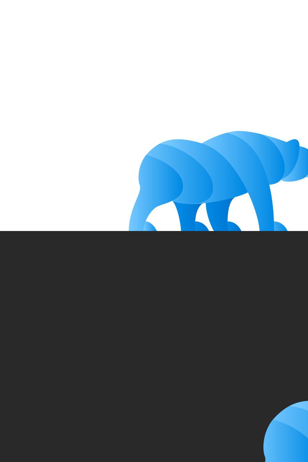 Walking Bear - Logo Template pinterest preview image.