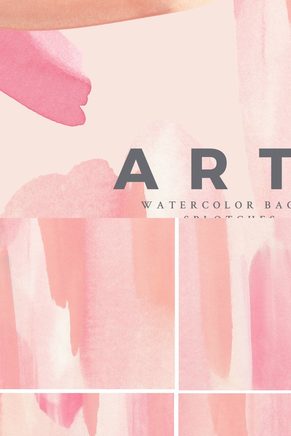 Watercolor Backgrounds - Blush pinterest preview image.