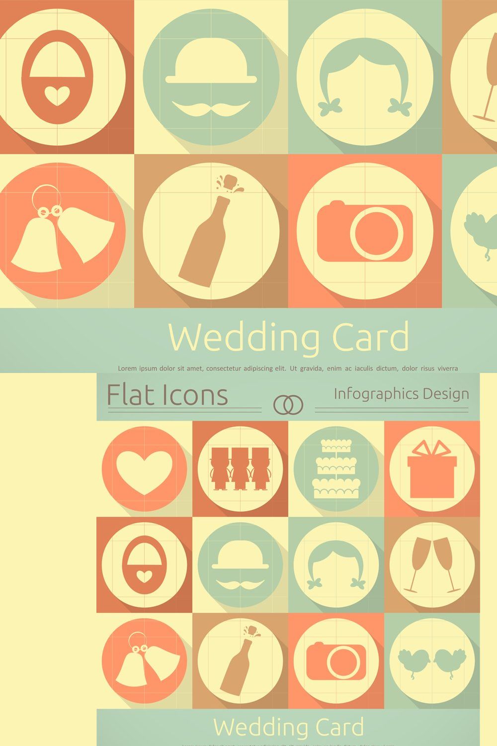 Wedding icons pinterest preview image.