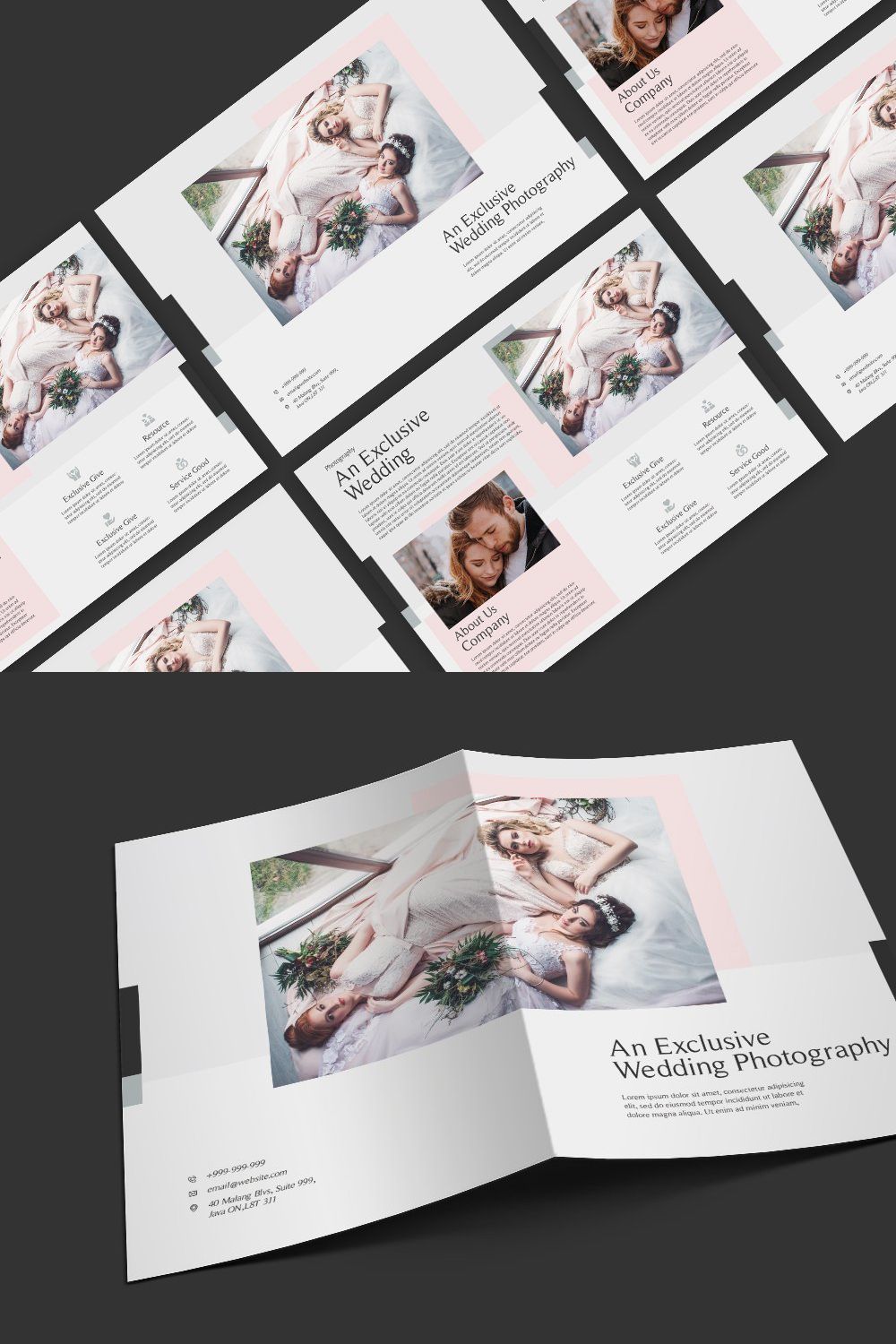 Wedding Photography Brochures pinterest preview image.