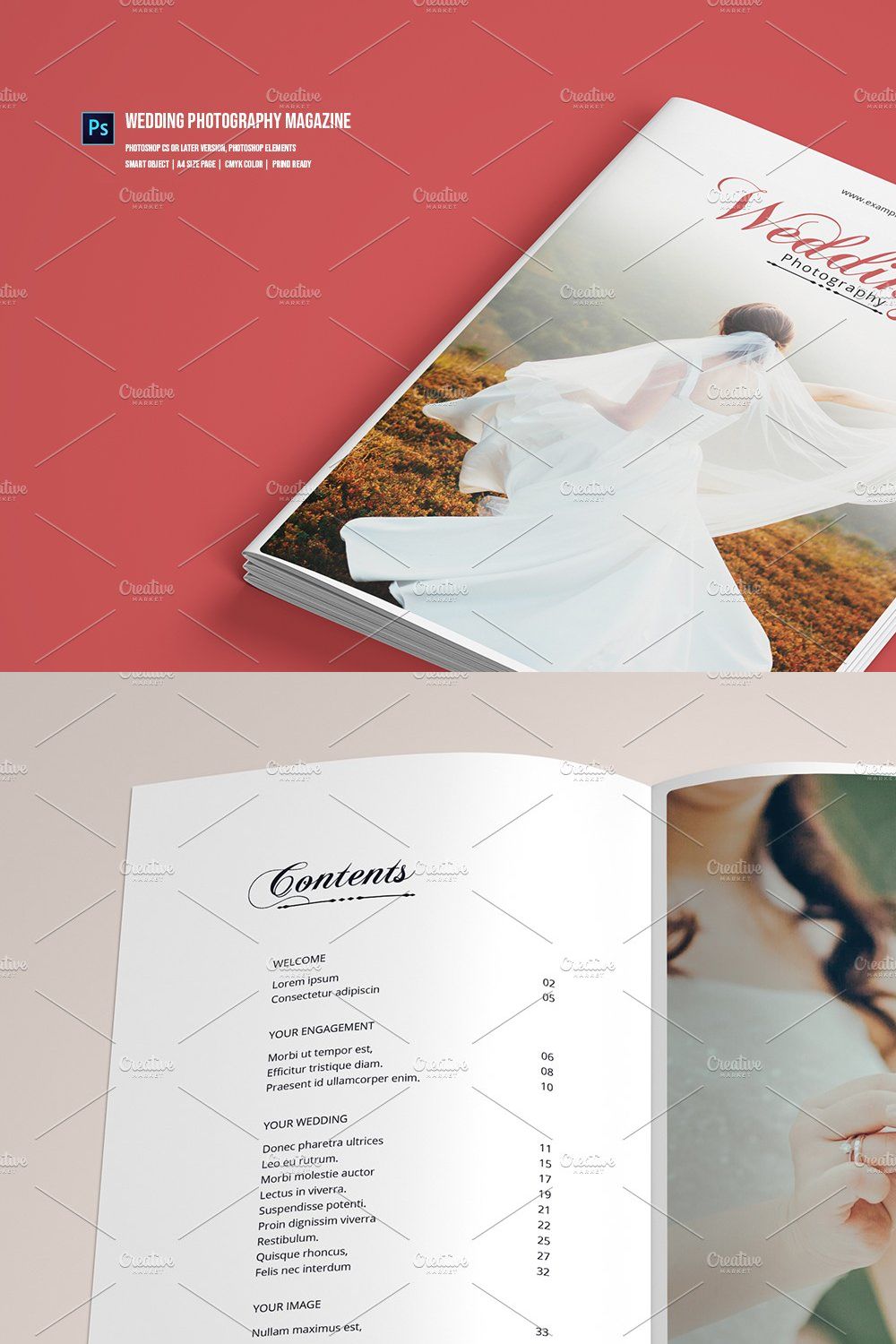 Wedding Photography Magazine V01 pinterest preview image.