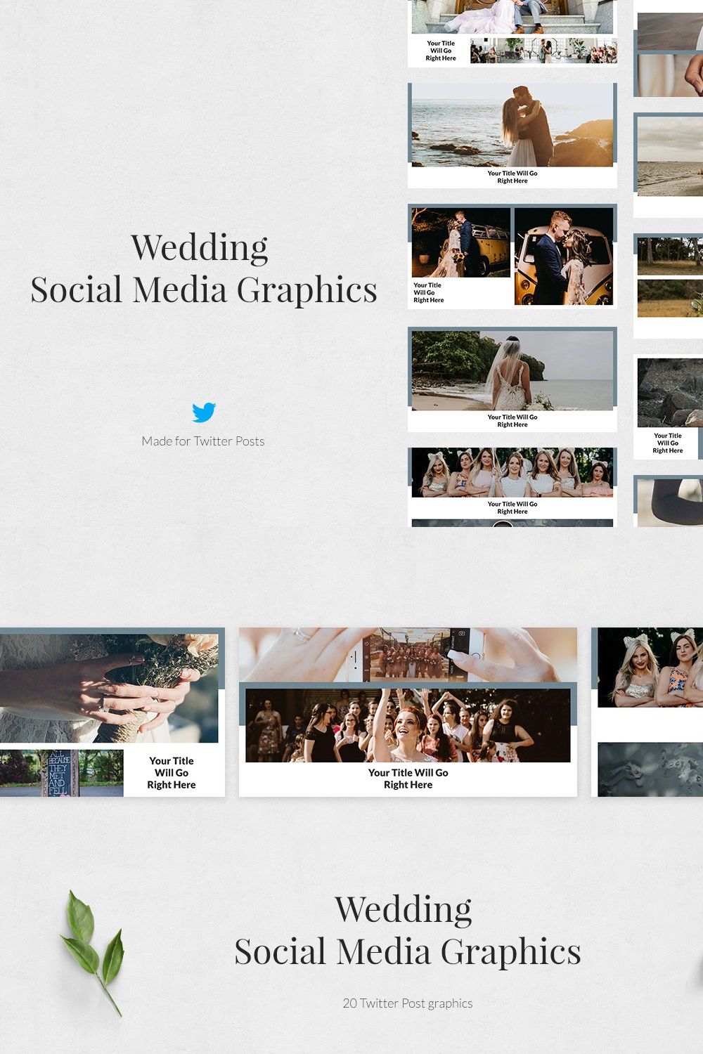 Wedding Twitter Posts pinterest preview image.