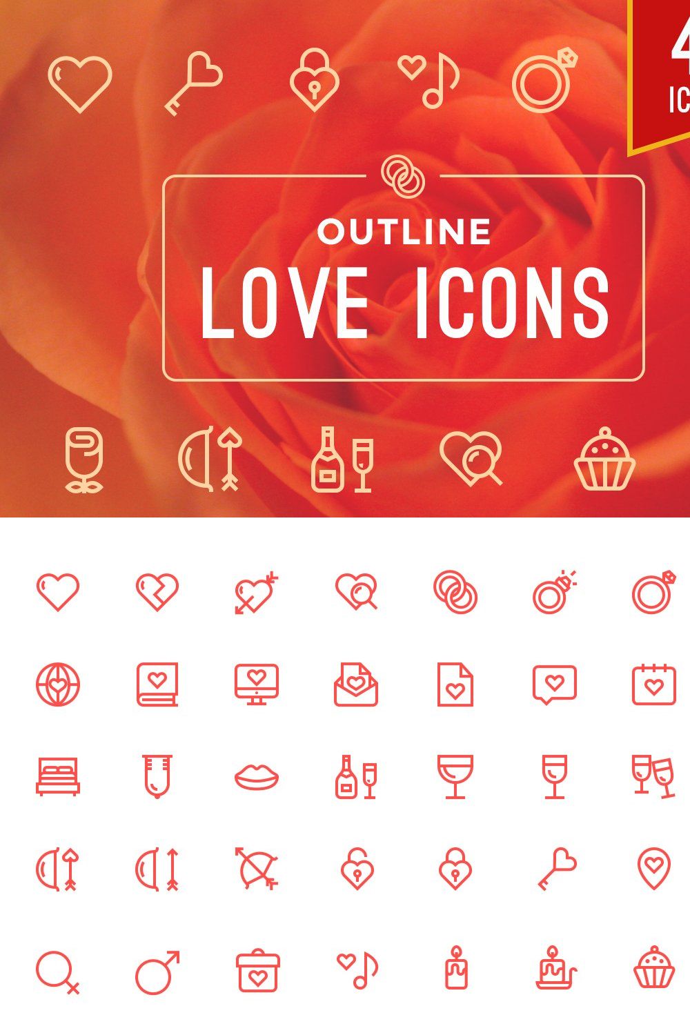 Weddings / Valentine's / Love Icons pinterest preview image.