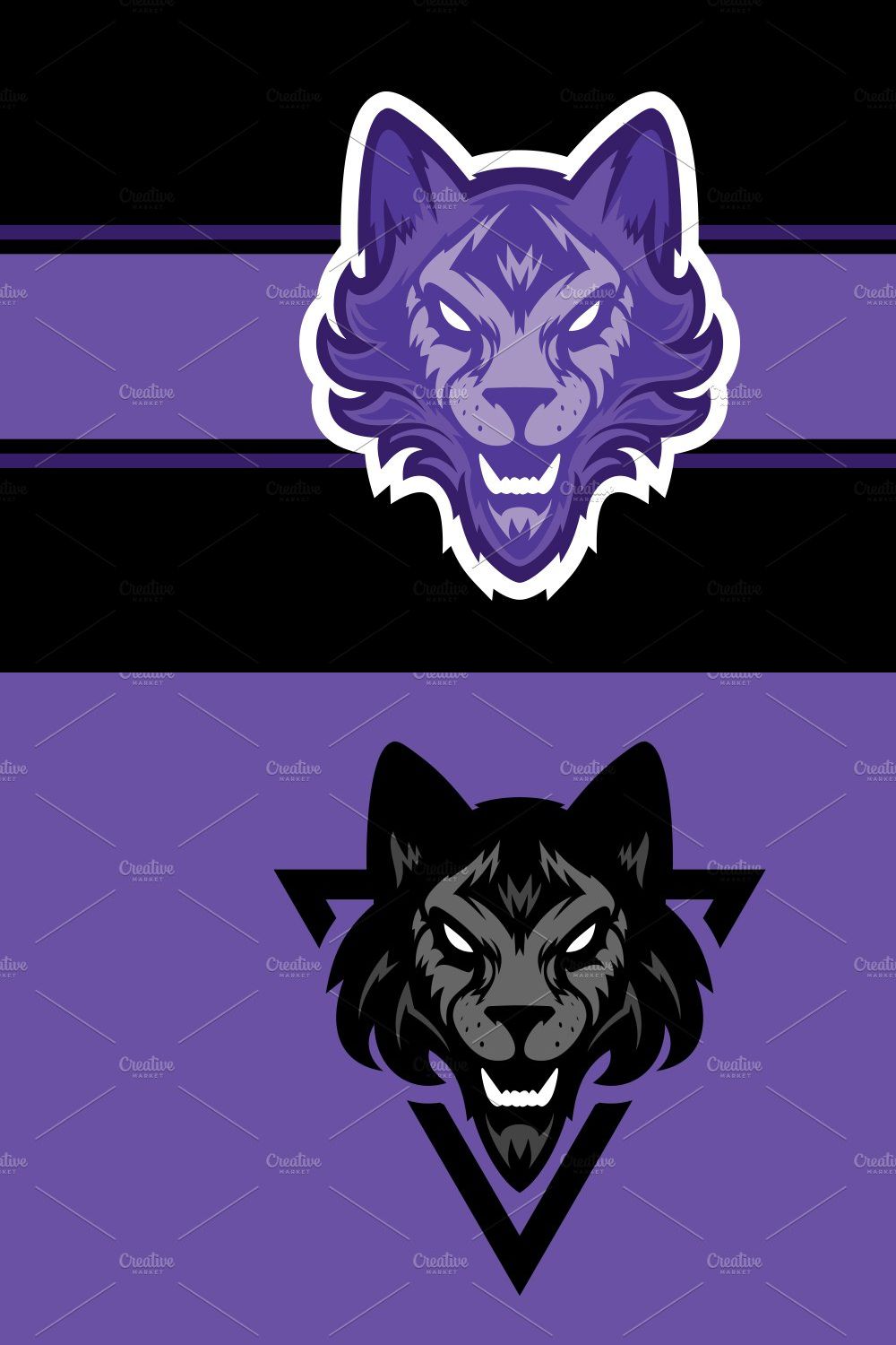 Werewolf sport logotype pinterest preview image.