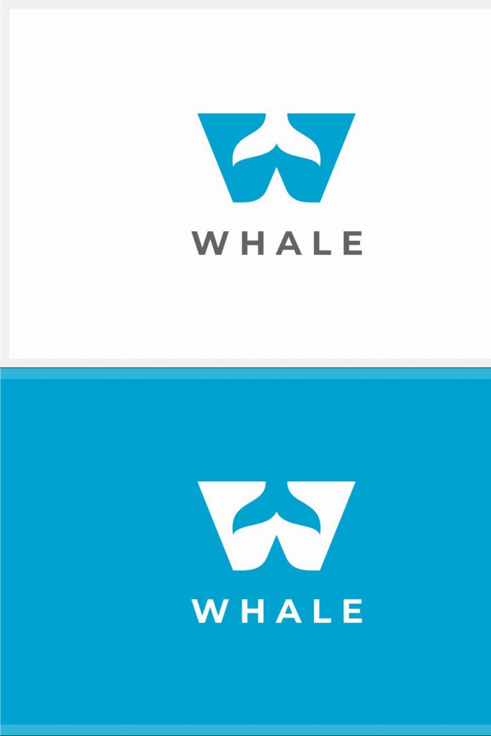 Whale - Letter W Logo pinterest preview image.