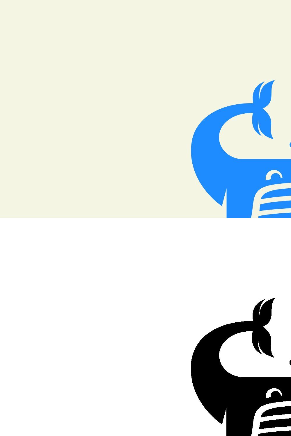 Whale Logo pinterest preview image.