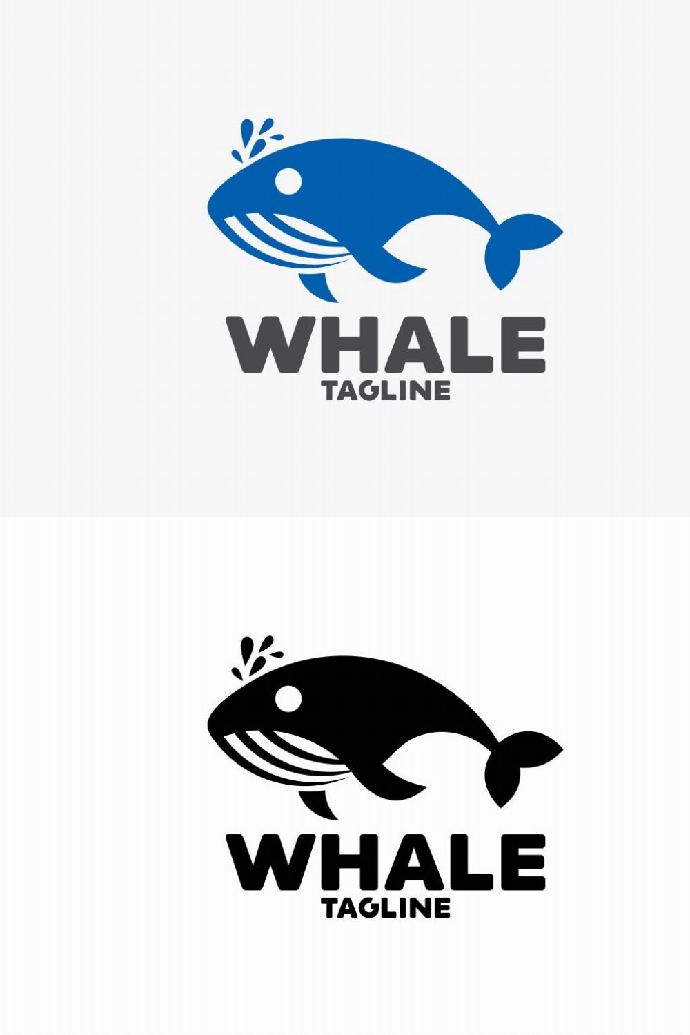 Whale Logo pinterest preview image.