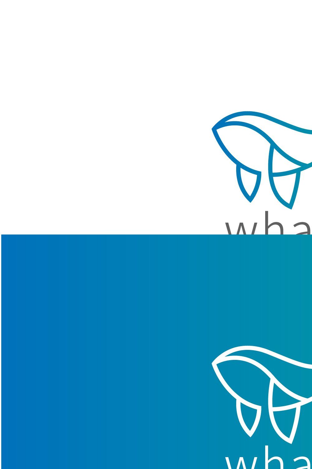 whale logo pinterest preview image.