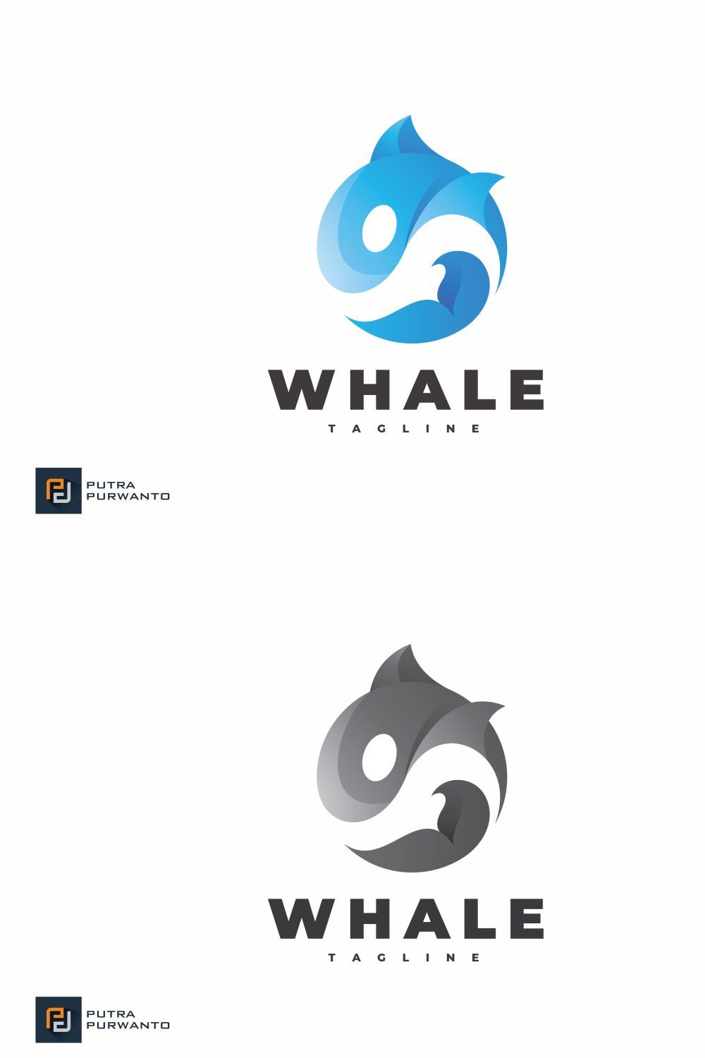 Whale - Logo Template pinterest preview image.