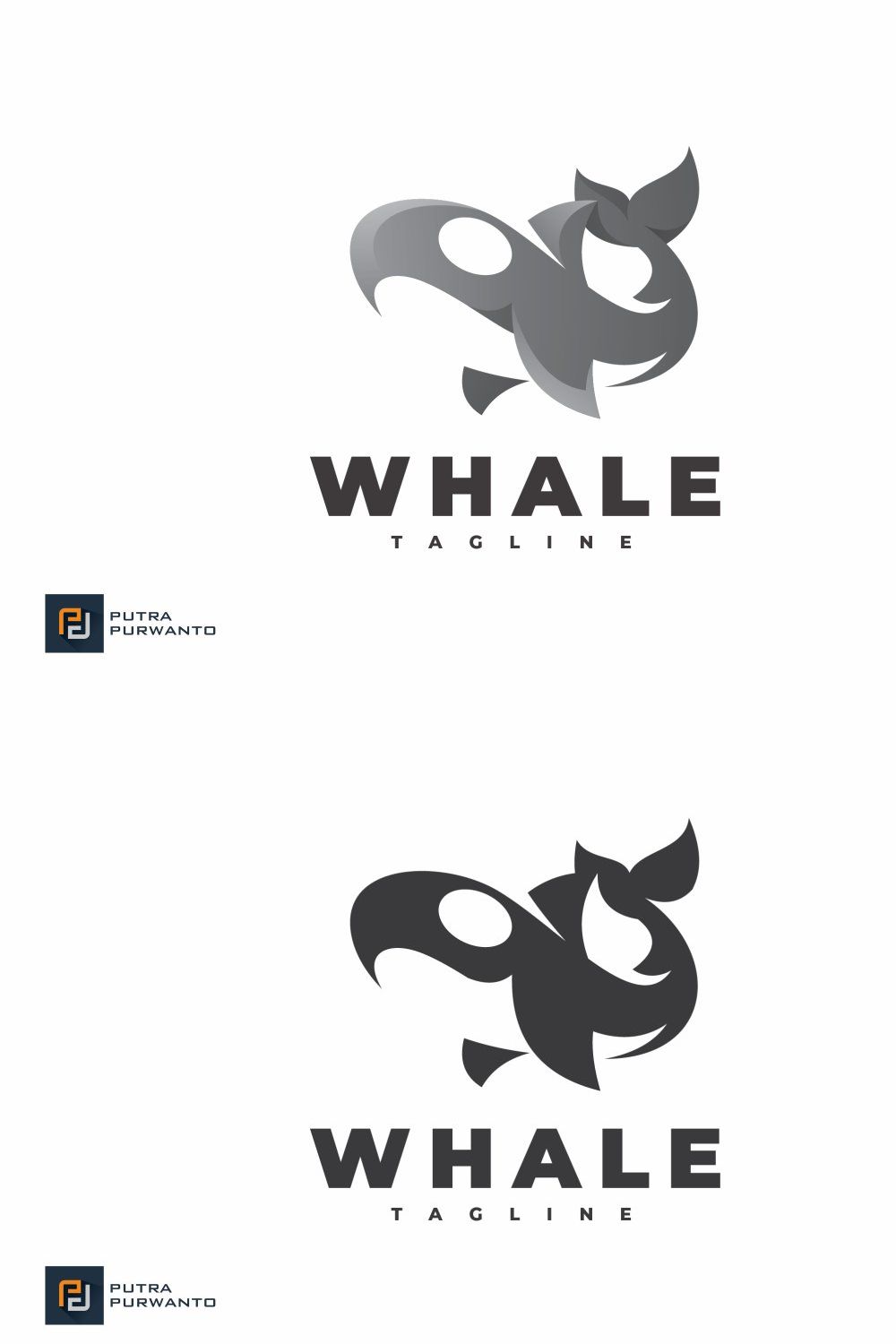 Whale - Logo Template pinterest preview image.