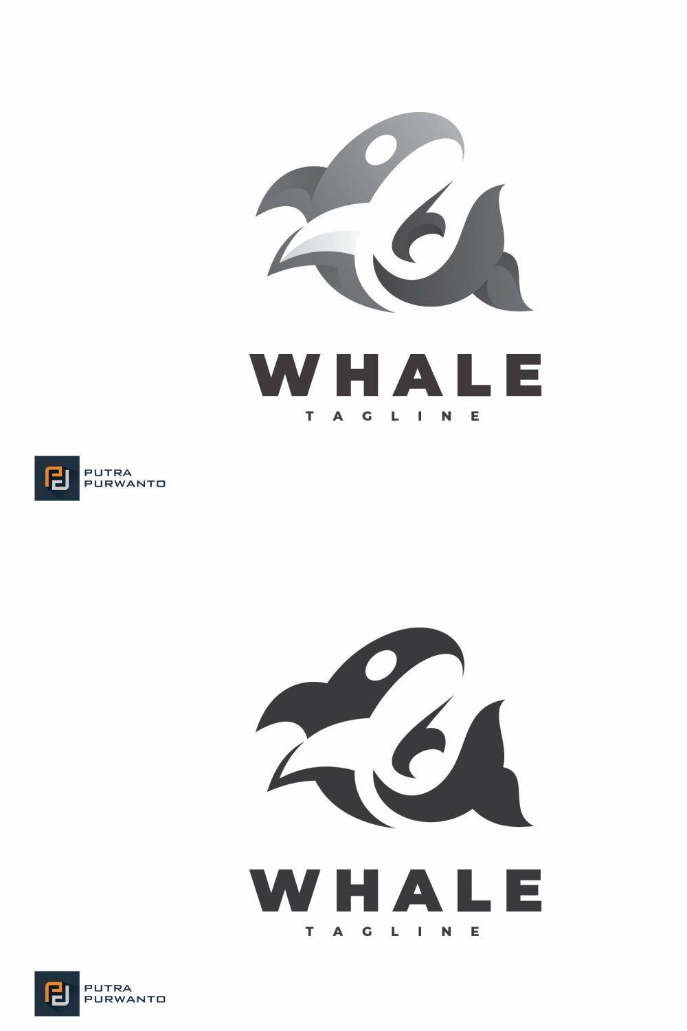 Whale - Logo Template pinterest preview image.
