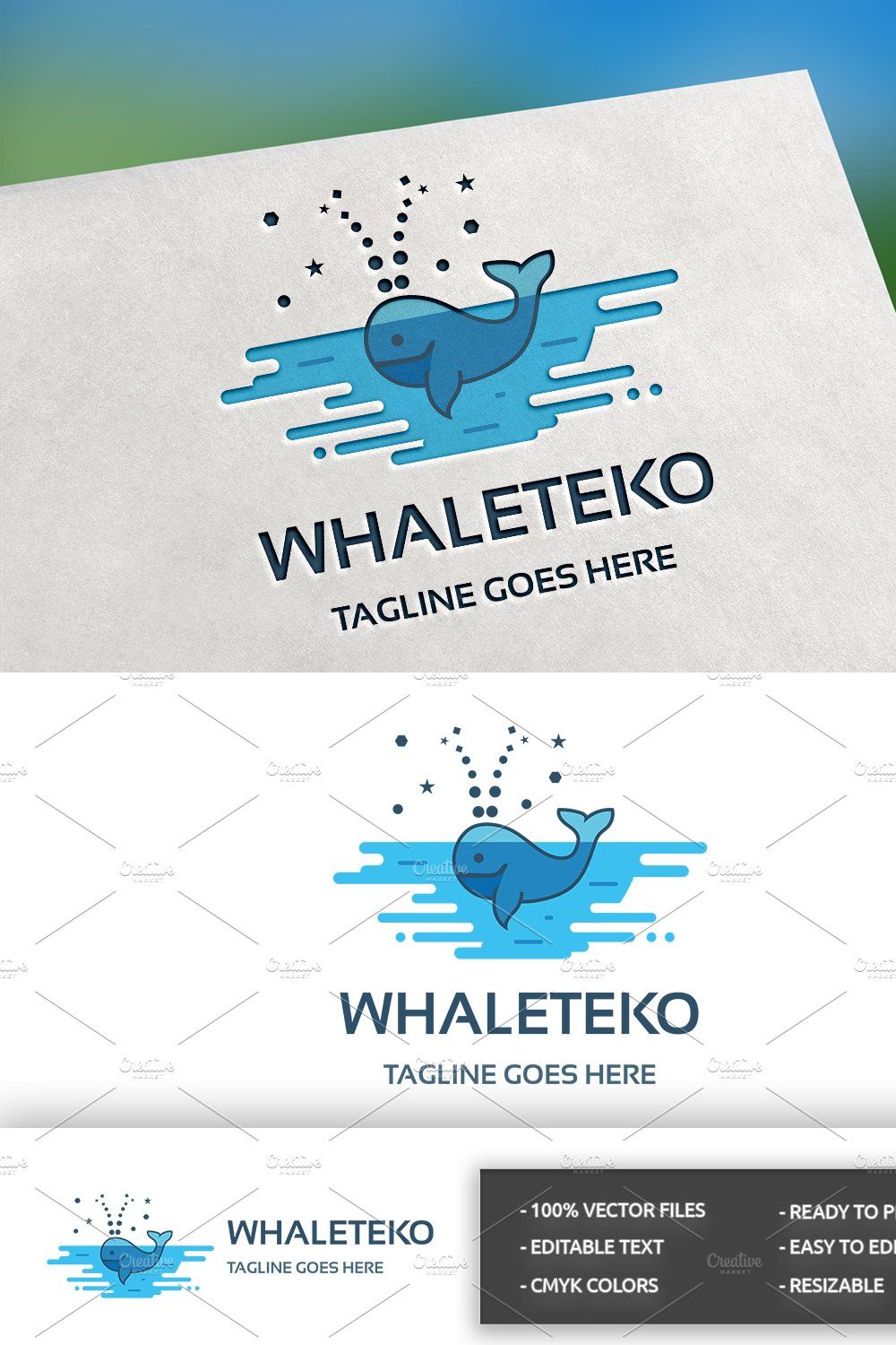 Whaleteko Logo pinterest preview image.