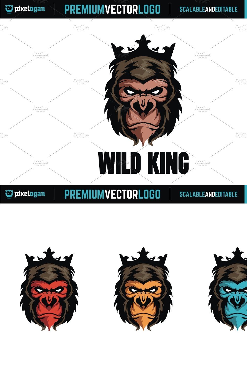 Wild King Logo pinterest preview image.