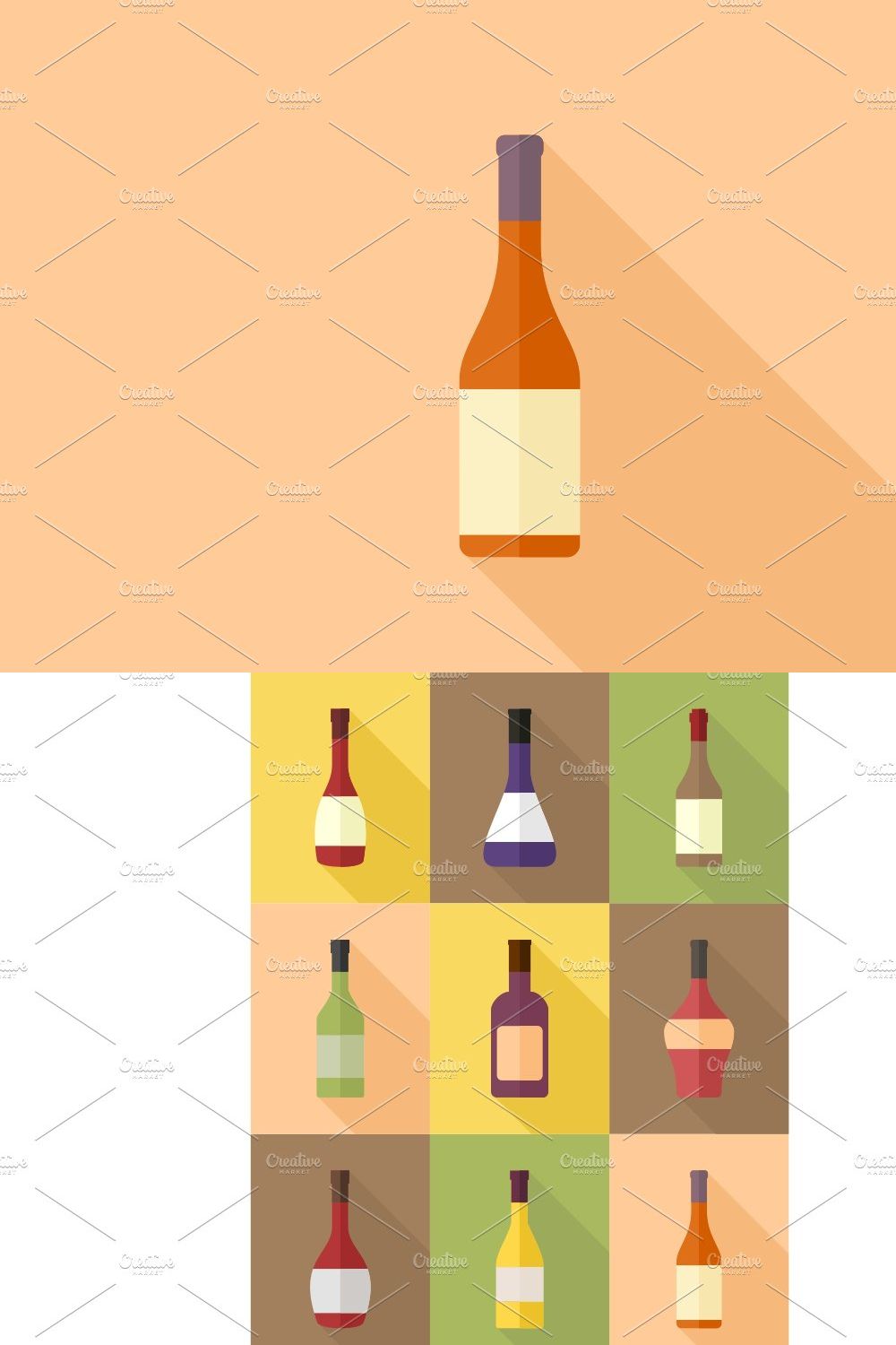Wine icon pinterest preview image.