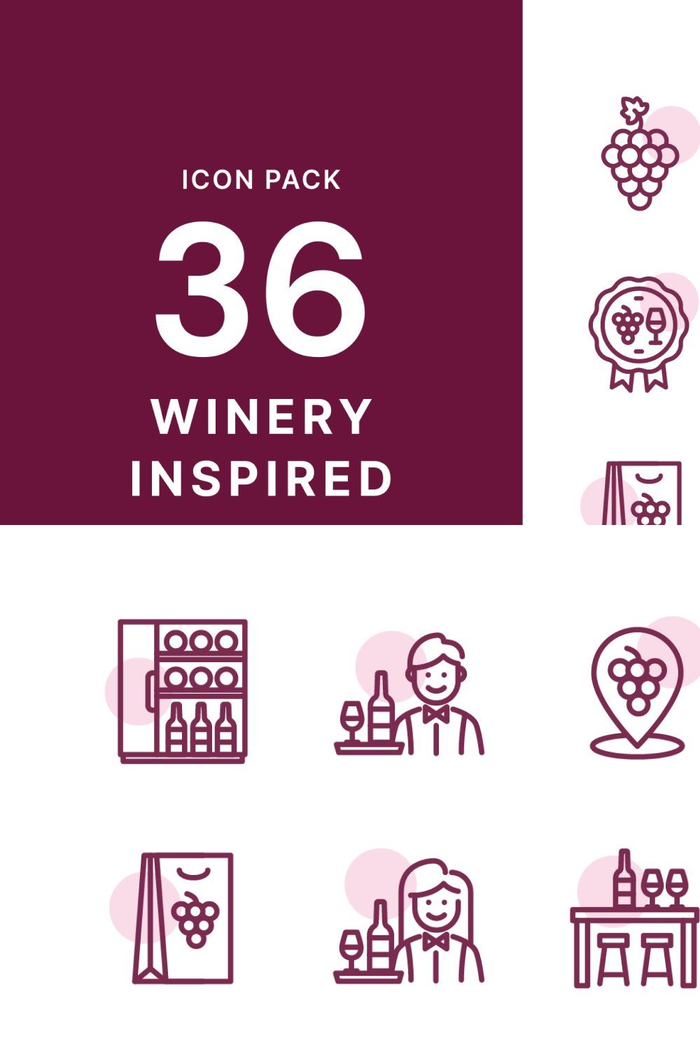 Winery Inspired — Icon Pack pinterest preview image.