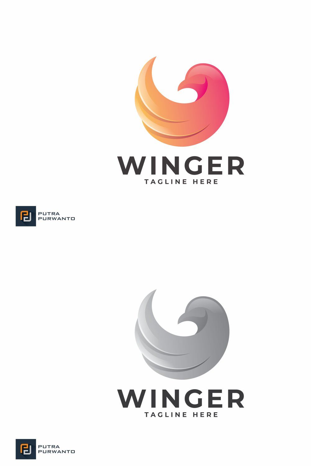Winger - Logo Template pinterest preview image.