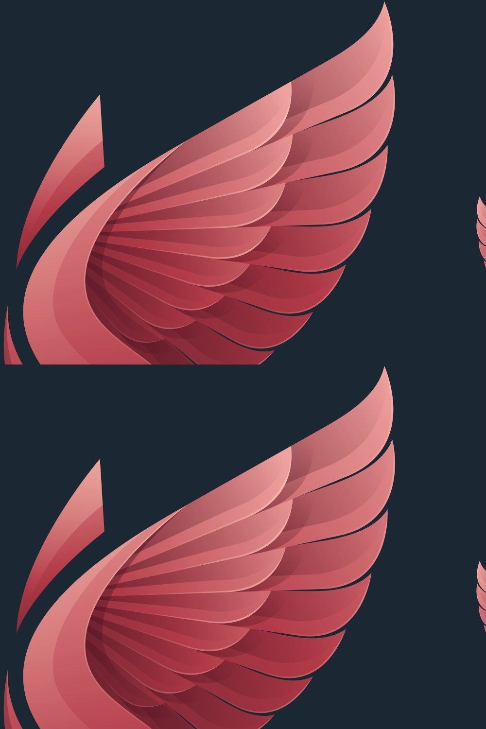 Wings Butterfly Gradient Logo pinterest preview image.