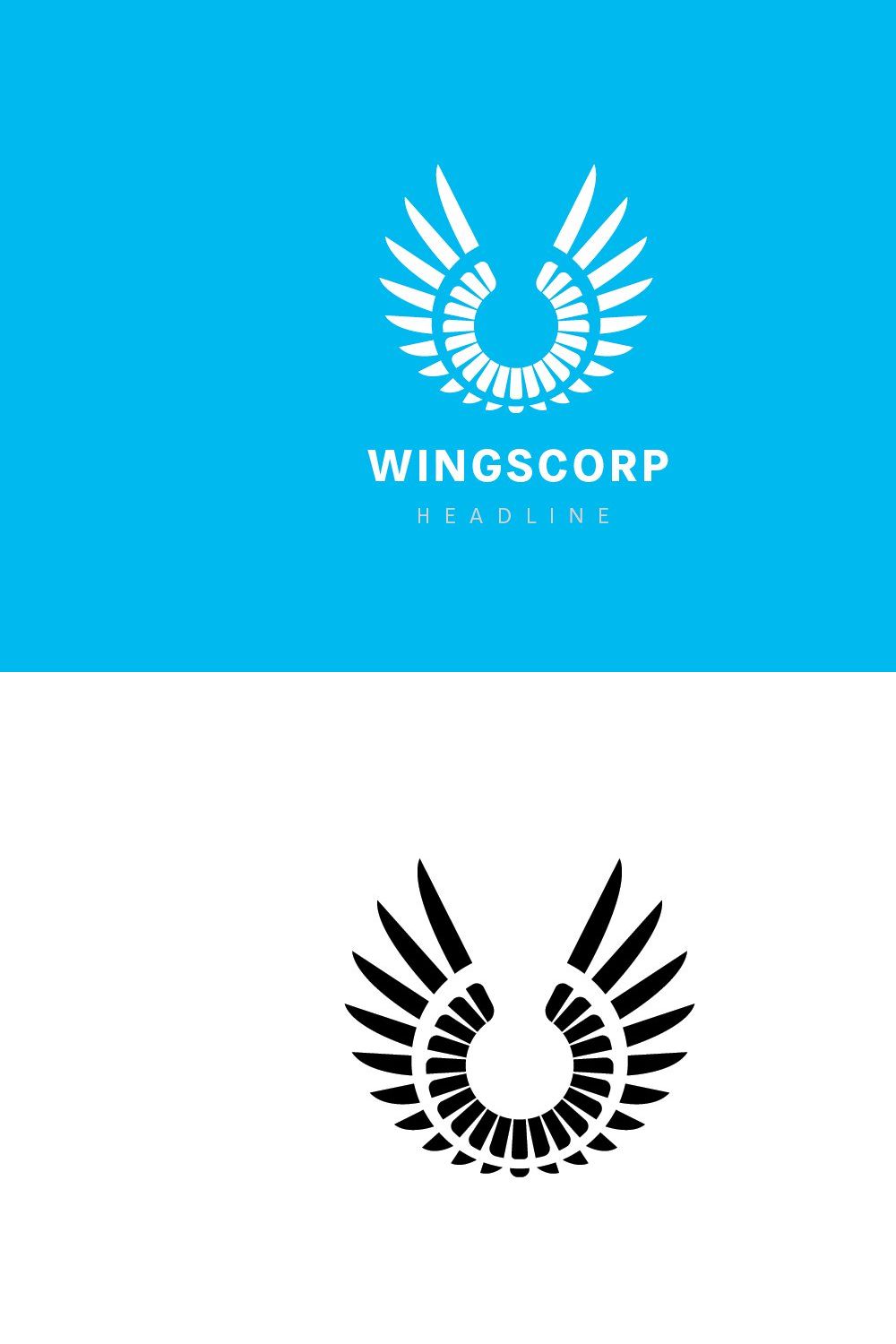 Wings corporation logo. pinterest preview image.