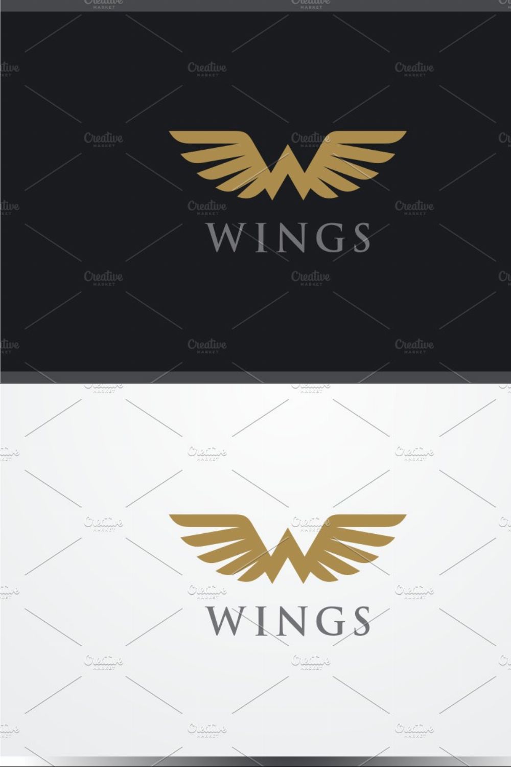 Wings - Letter W Logo pinterest preview image.