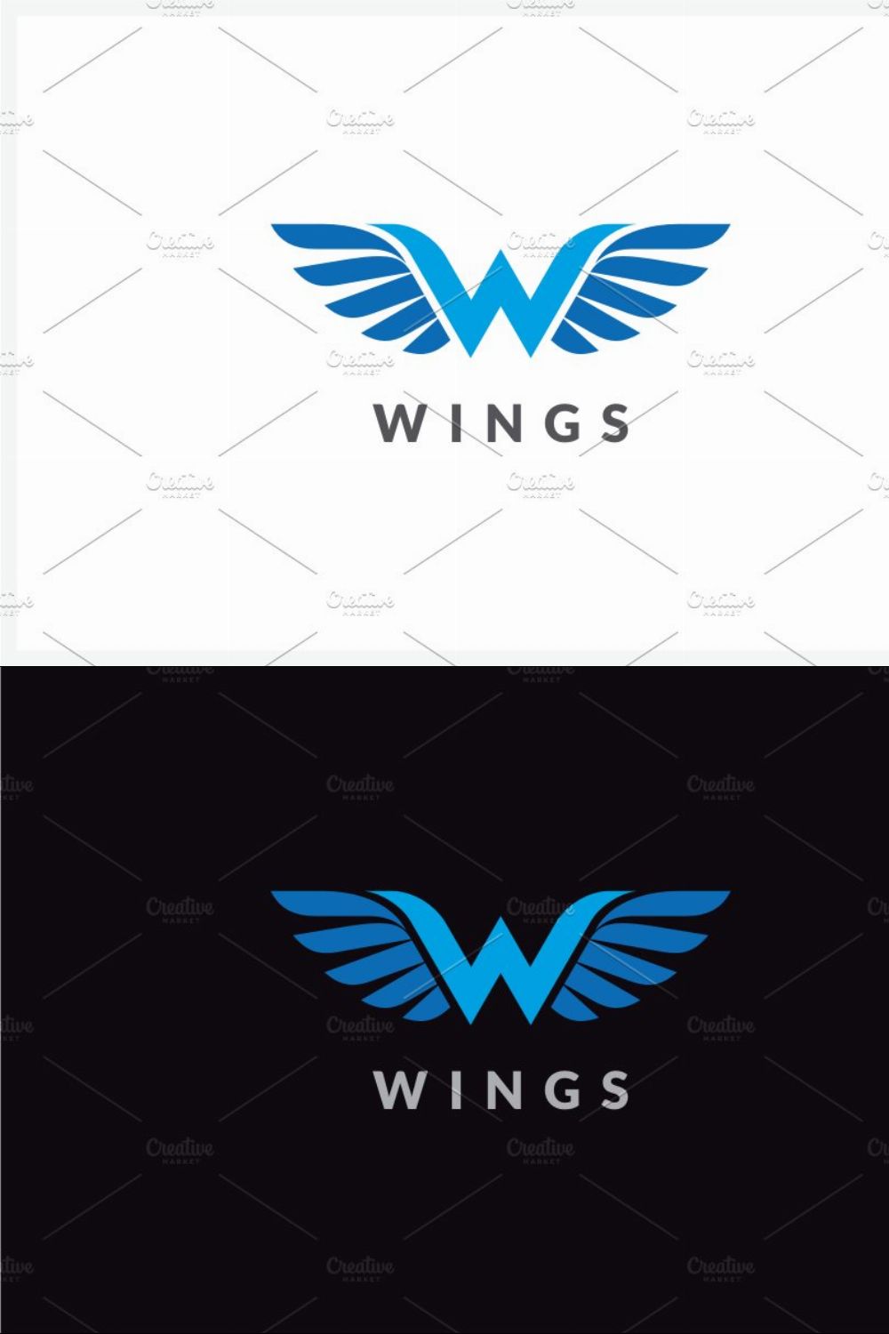 Wings - Letter W Logo pinterest preview image.