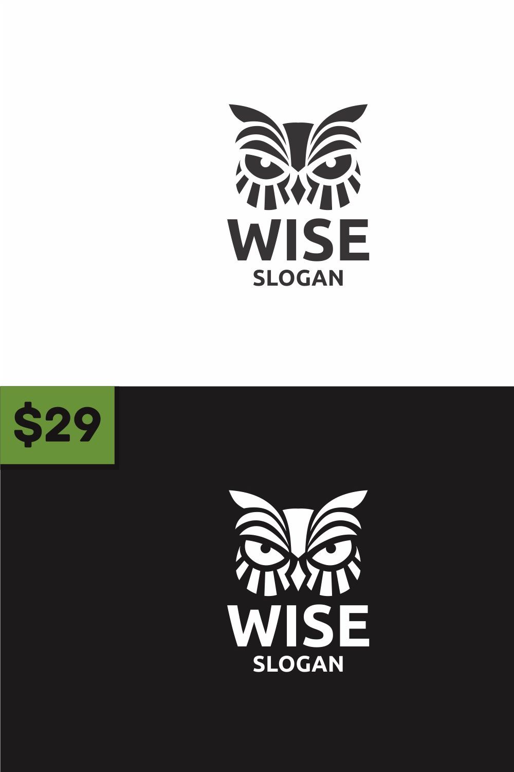 Wise Owl Logo pinterest preview image.