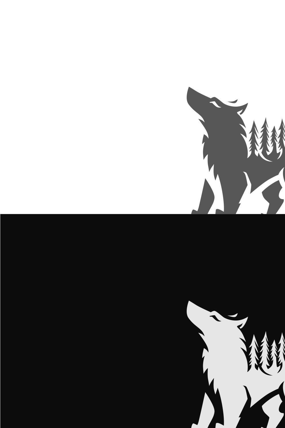 Wolf Forest Logo pinterest preview image.