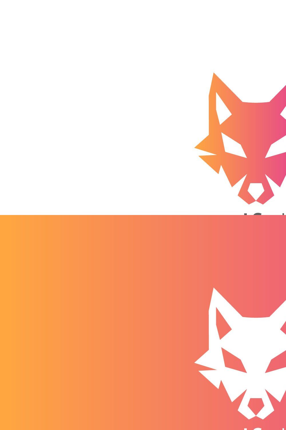 Wolf logo pinterest preview image.