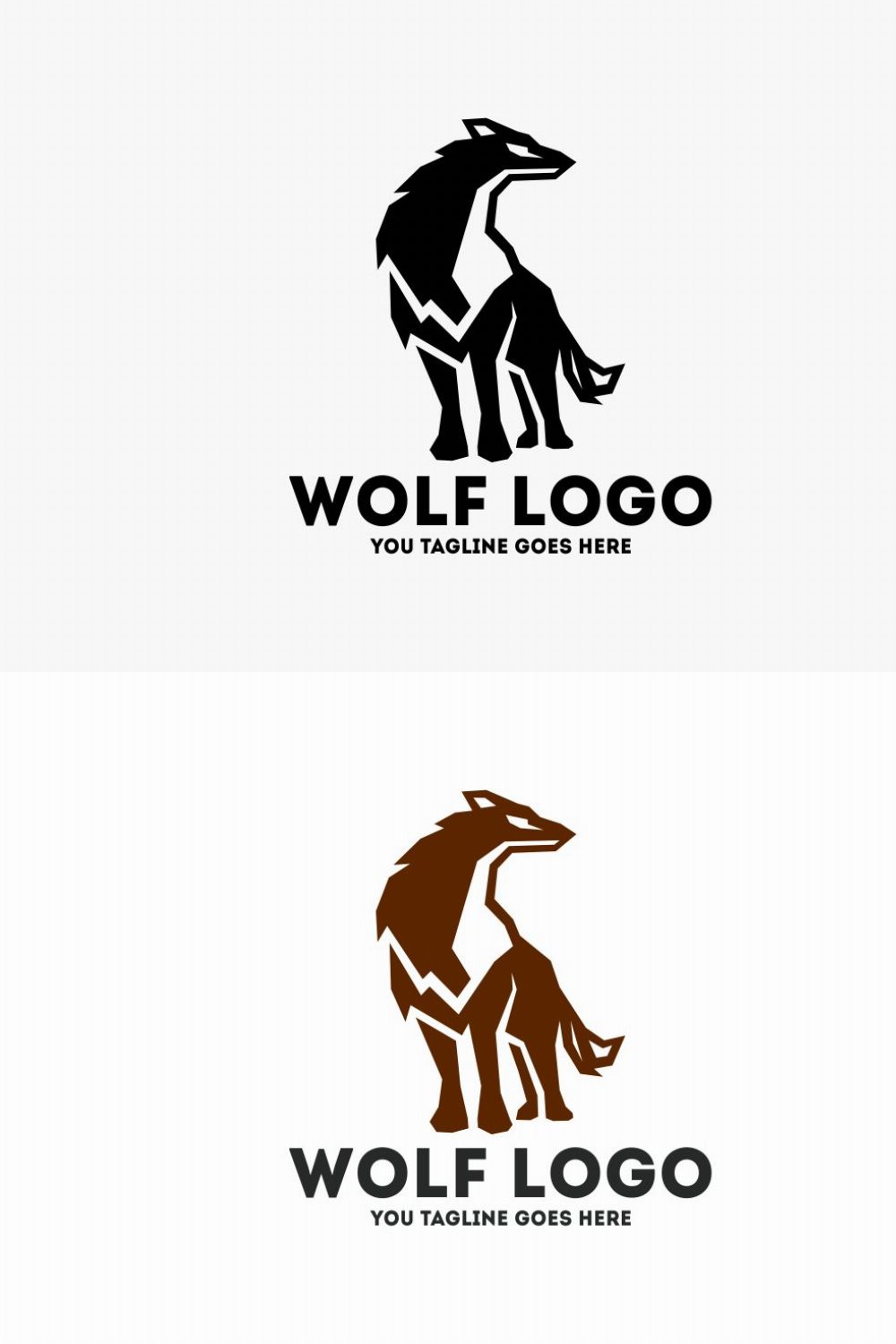 Wolf Logo pinterest preview image.