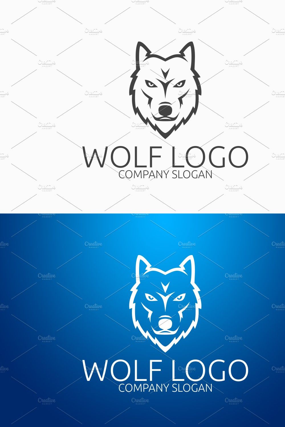 Wolf Logo pinterest preview image.