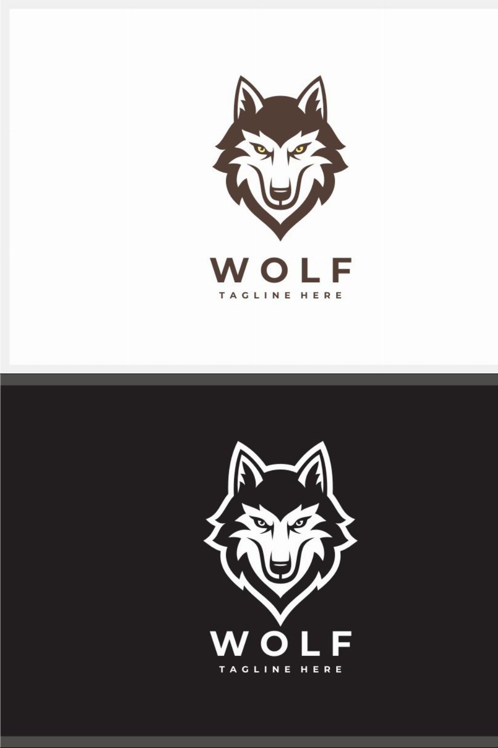 Wolf Logo pinterest preview image.