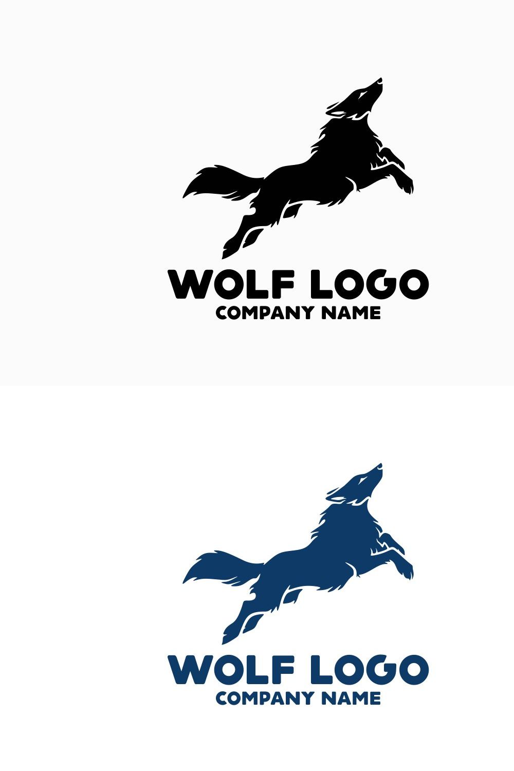 Wolf Logo pinterest preview image.