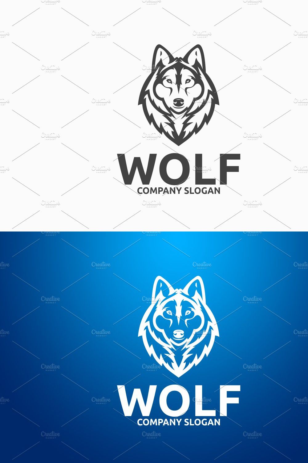 Wolf Logo pinterest preview image.