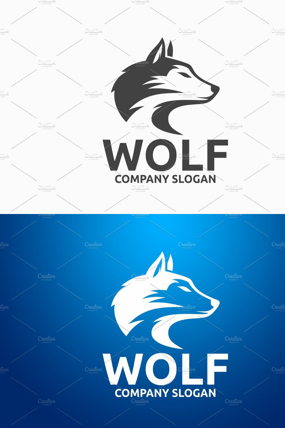 Wolf Logo pinterest preview image.