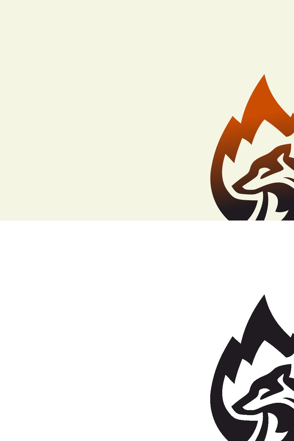 Wolf Logo pinterest preview image.