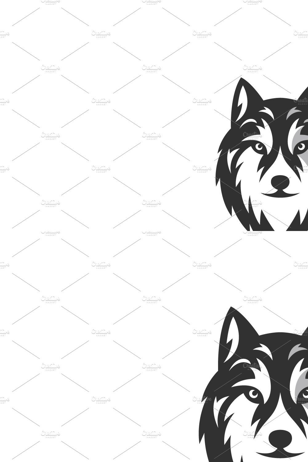 Wolf Logo pinterest preview image.