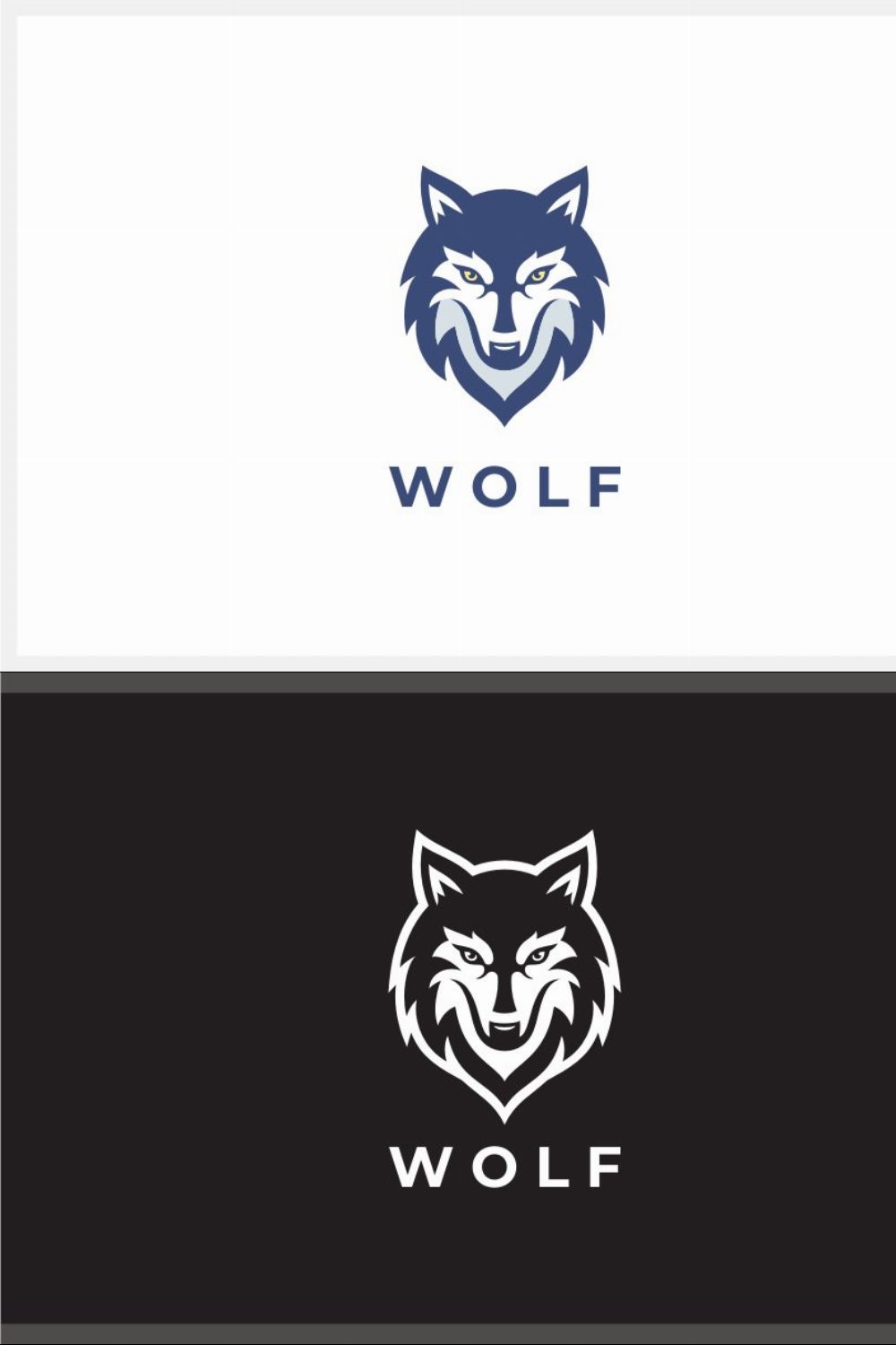 Wolf Logo pinterest preview image.