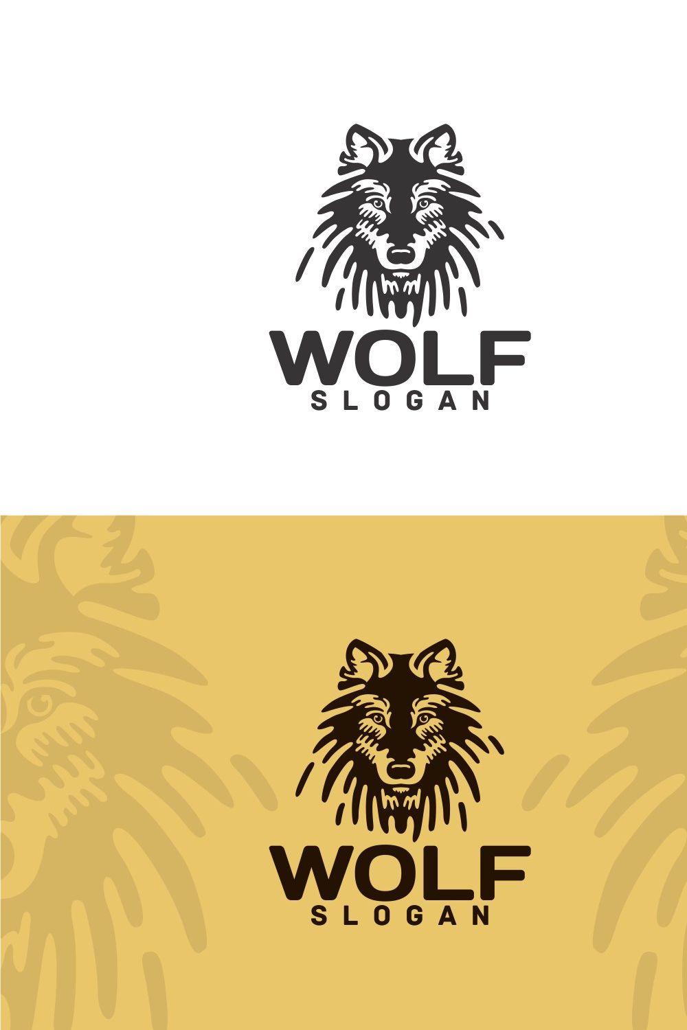 Wolf Logo pinterest preview image.