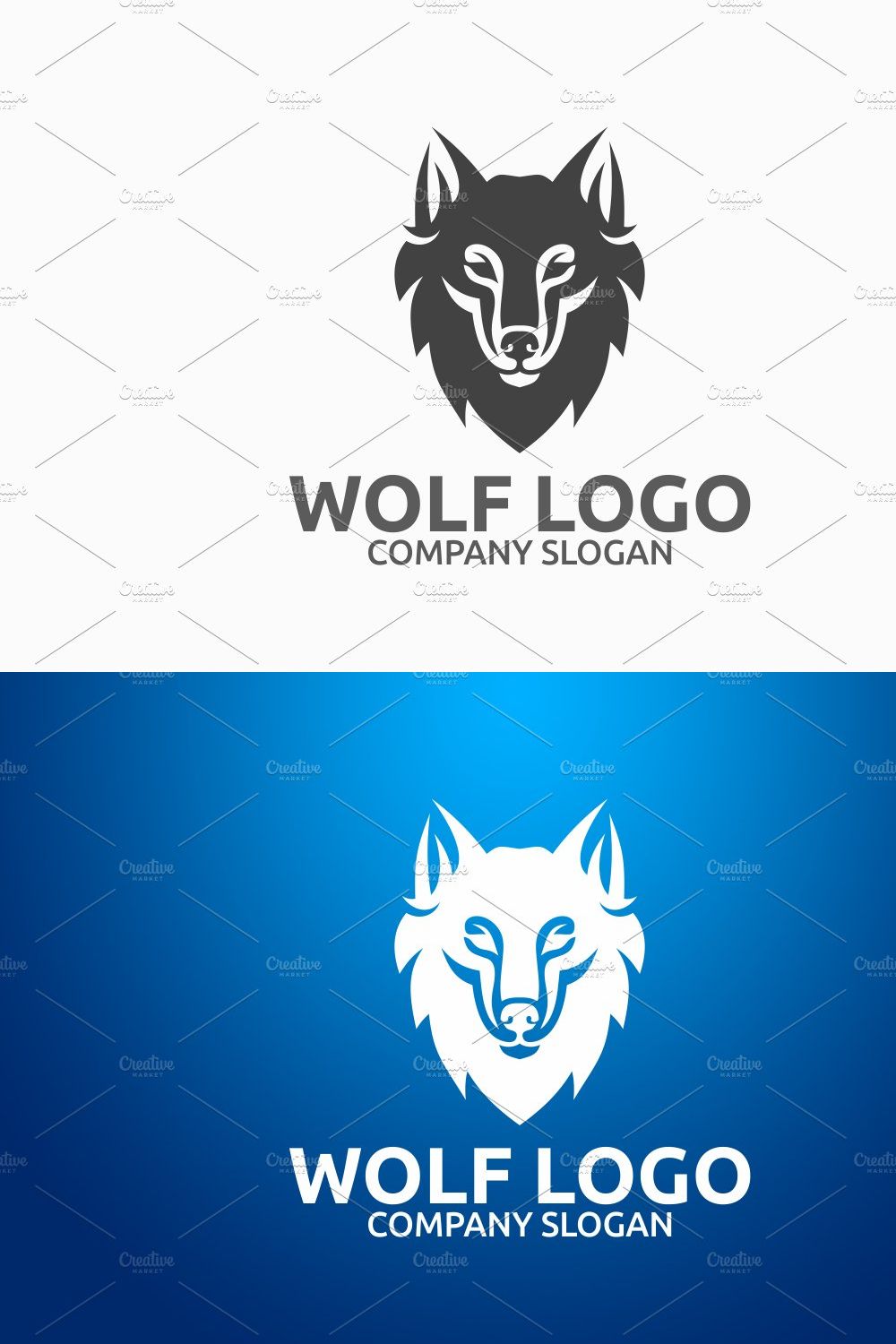 Wolf Logo pinterest preview image.