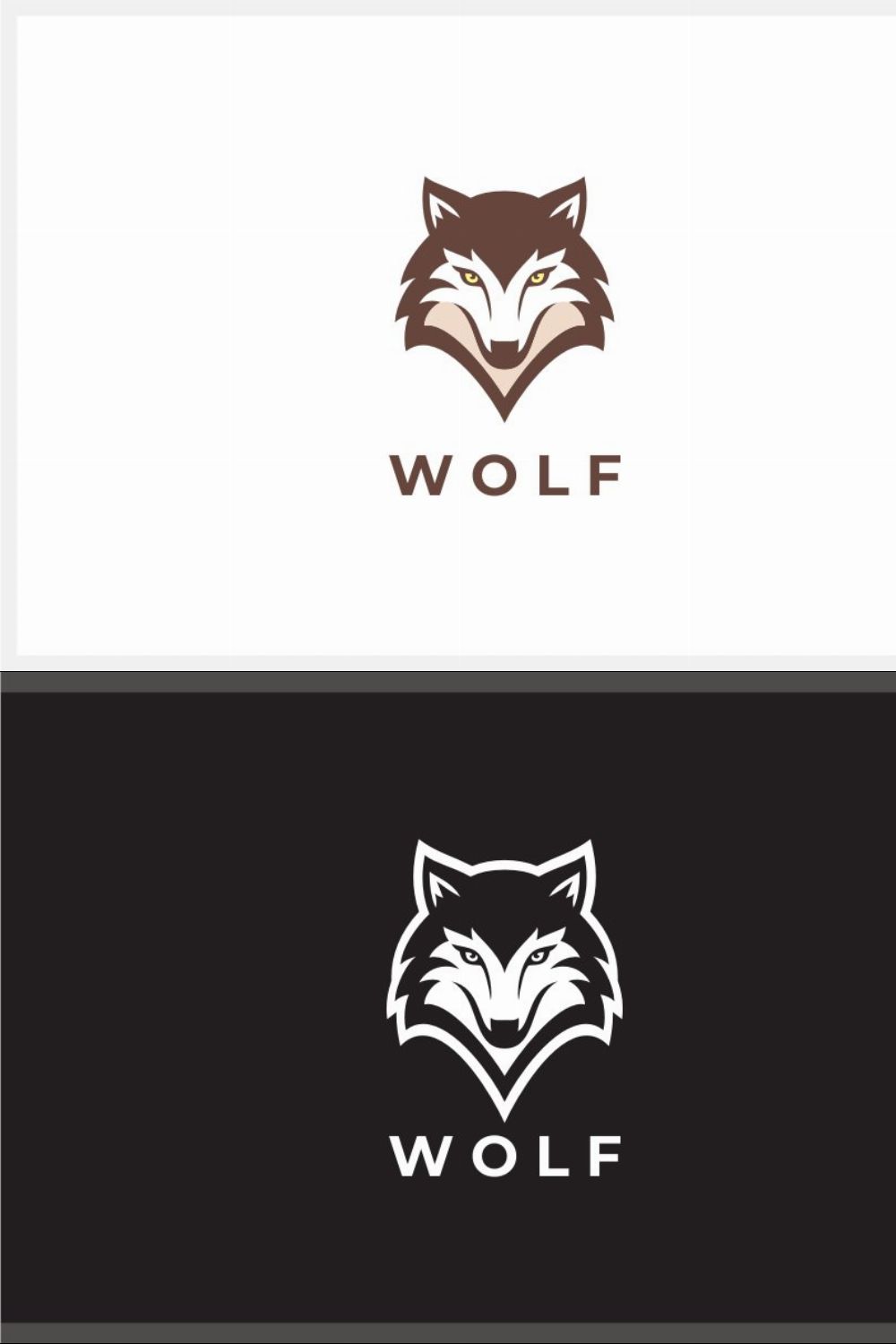 Wolf Logo pinterest preview image.