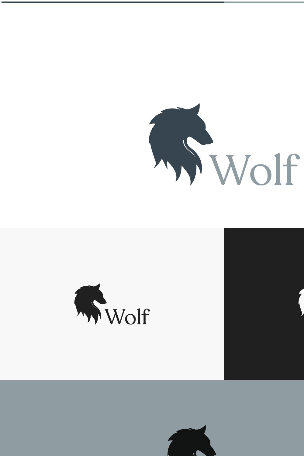 Wolf Logo pinterest preview image.