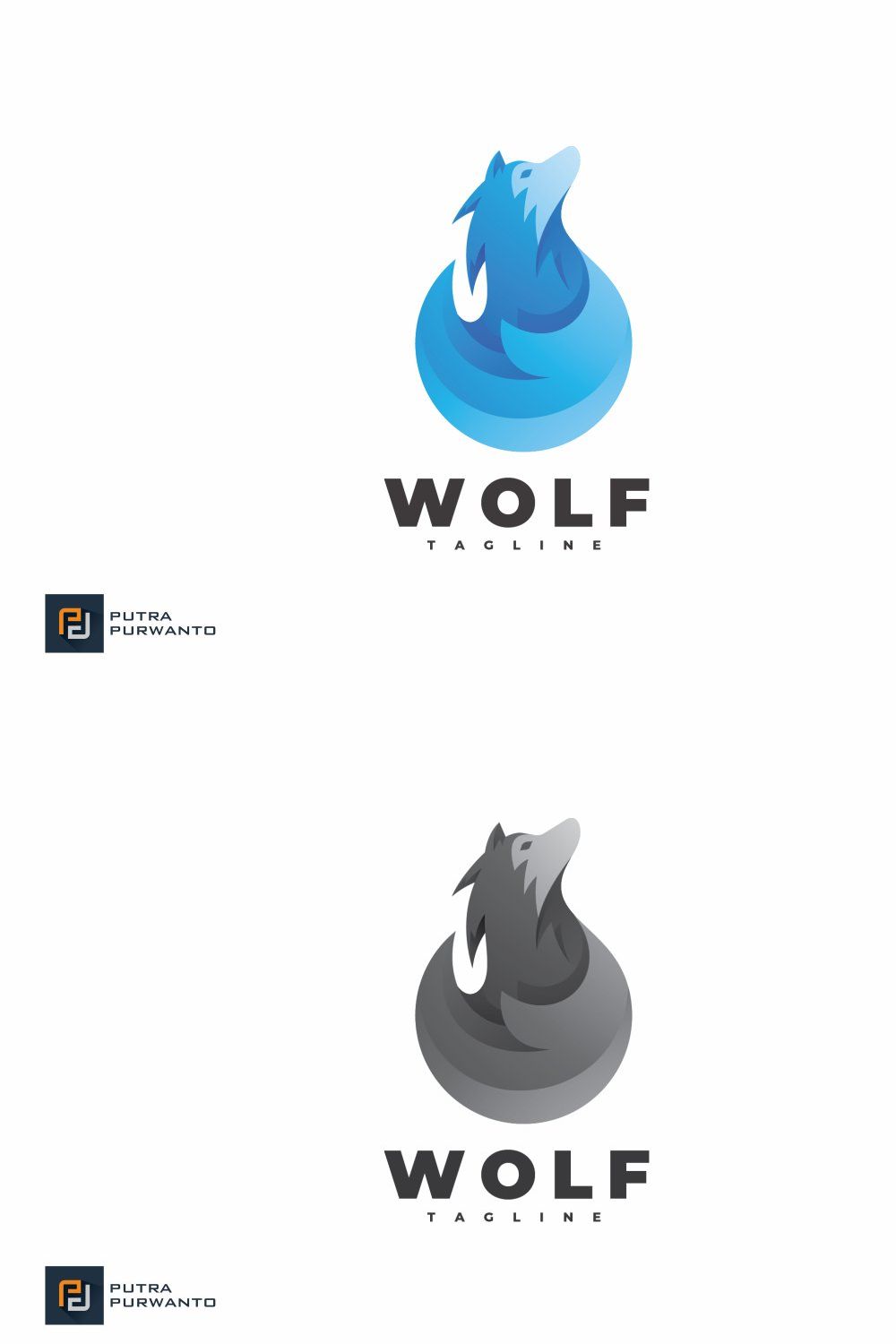 Wolf - Logo Template pinterest preview image.