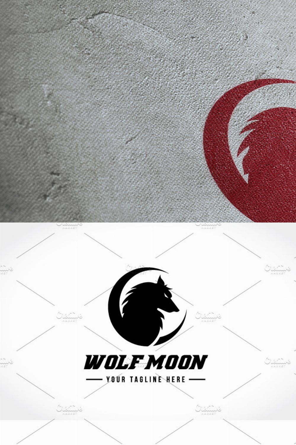 Wolf Moon Logo pinterest preview image.